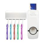 Touch Me Toothpaste Dispenser + 5 Slot Tooth Brush Holder