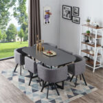 Conference table for 6 people long table simple modern rectangular dining table - Image 15