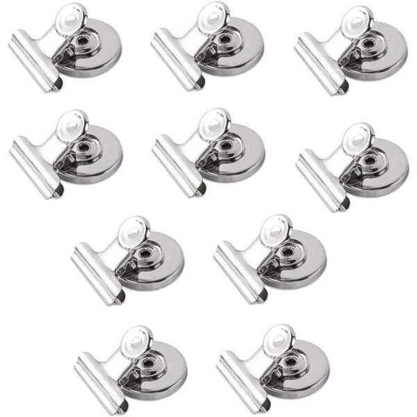 10PCS Magnetic Clips Silver 50mm