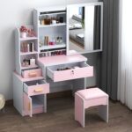 small apartment dressing table simple integrated dressing table - Image 55