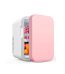 12V 8L Mini Portable Car Refrigerator Freezer Multi-Function (L11 x W6.7 x H9.8)inch - Pink