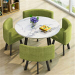 Simple modern negotiation reception table and chair combination office leisure milk tea coffee shop rental house dining table - Image 7