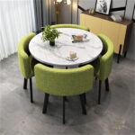Simple modern negotiation reception table and chair combination office leisure milk tea coffee shop rental house dining table - Image 39