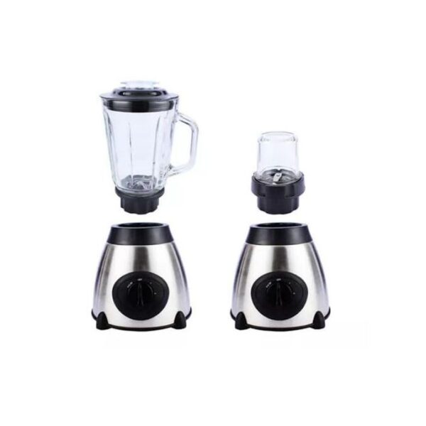 1.5 Litres - Electric 2 in 1 Glass Blender - Transparent/Silver