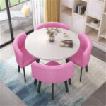 Simple modern negotiation reception table and chair combination office leisure milk tea coffee shop rental house dining table - Image 45