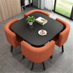 Simple modern negotiation reception table and chair combination office leisure milk tea coffee shop rental house dining table - Image 33