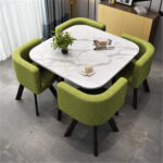 Simple modern negotiation reception table and chair combination office leisure milk tea coffee shop rental house dining table - Image 32