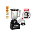 1.5L - Smart Electric Blender - Black With Free Kettle