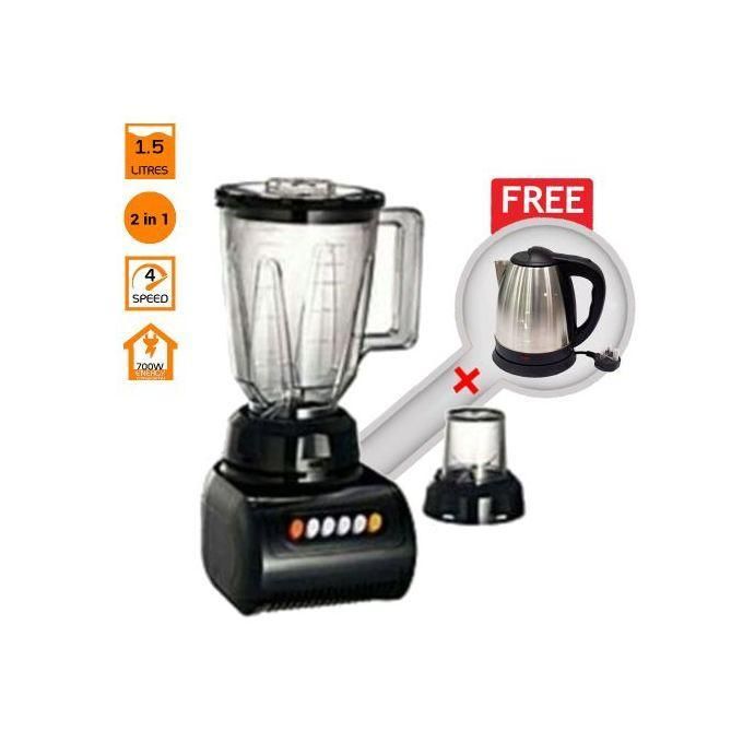 1.5L - Smart Electric Blender - Black With Free Kettle 1.5L - Smart Electric Blender - Black With Free Kettle