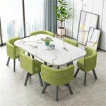 Conference table for 6 people long table simple modern rectangular dining table - Image 3