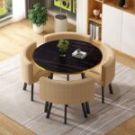 Simple modern negotiation reception table and chair combination office leisure milk tea coffee shop rental house dining table - Image 37