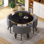 Simple modern negotiation reception table and chair combination office leisure milk tea coffee shop rental house dining table - Image 42