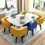 Conference table for 6 people long table simple modern rectangular dining table - Image 17