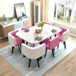Conference table for 6 people long table simple modern rectangular dining table - Image 6