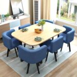 Conference table for 6 people long table simple modern rectangular dining table - Image 13