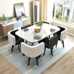 Conference table for 6 people long table simple modern rectangular dining table - Image 43