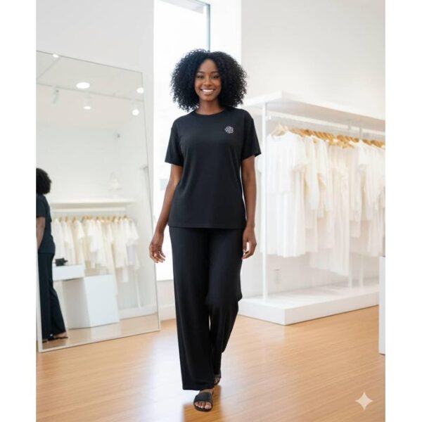 2 Piece Women's Casual Top And Down Dress Set - Multicolour