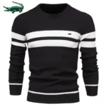 2023 High Quality New Mens Boys Winter Stripe Sweater Thick Warm - Image 3