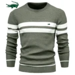 2023 High Quality New Mens Boys Winter Stripe Sweater Thick Warm - Image 4