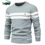 2023 High Quality New Mens Boys Winter Stripe Sweater Thick Warm - Image 5