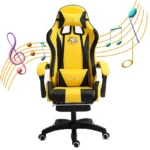 2023 New computer chair Green gaming chair PU leather office swivel chair - Image 2