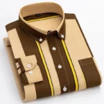 2023 Spring and Autumn Men's Pointed Stripes Casual Long Sleeve Shirt - Image 2