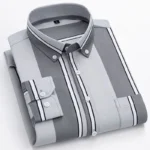 2023 Spring and Autumn Men's Pointed Stripes Casual Long Sleeve Shirt - Image 3