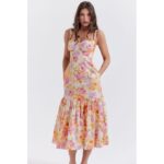 2025 spring and summer new sweet and spicy wind halter dress