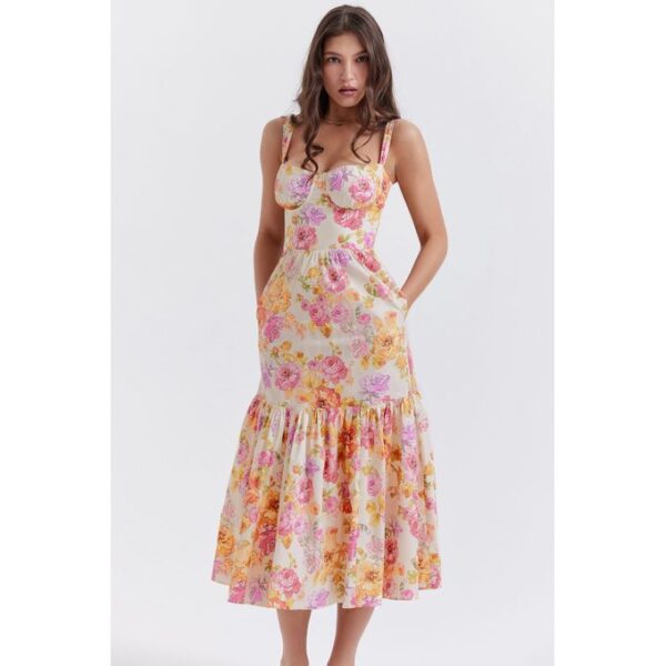 2025 spring and summer new sweet and spicy wind halter dress