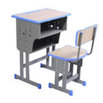 Double-layer desks and chairs