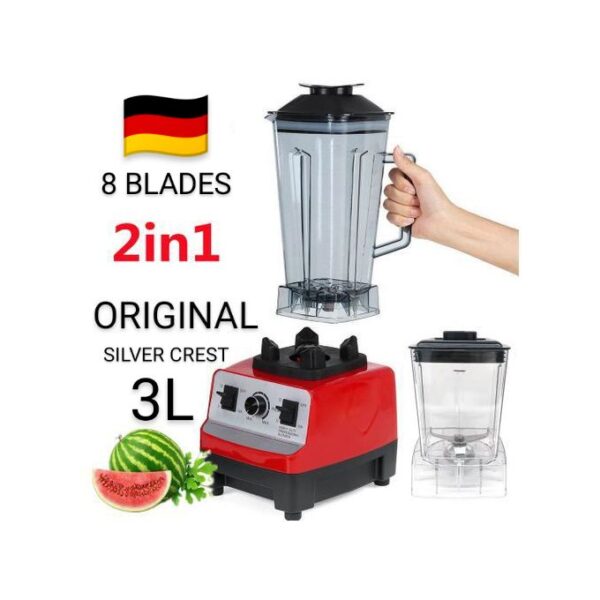 2.5L - 3.0L ( 8 BLADES ) 8000W - 8500W Powerful Commercial Blender - Red/Black