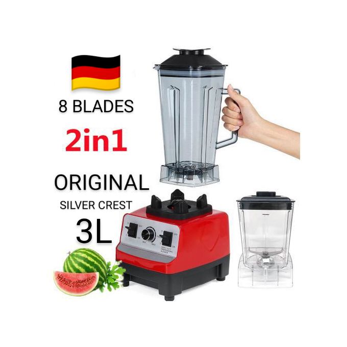 2.5L - 3.0L ( 8 BLADES ) 8000W - 8500W Powerful Commercial Blender - Red/Black 2.5L - 3.0L ( 8 BLADES ) 8000W - 8500W Powerful Commercial Blender - Red/Black