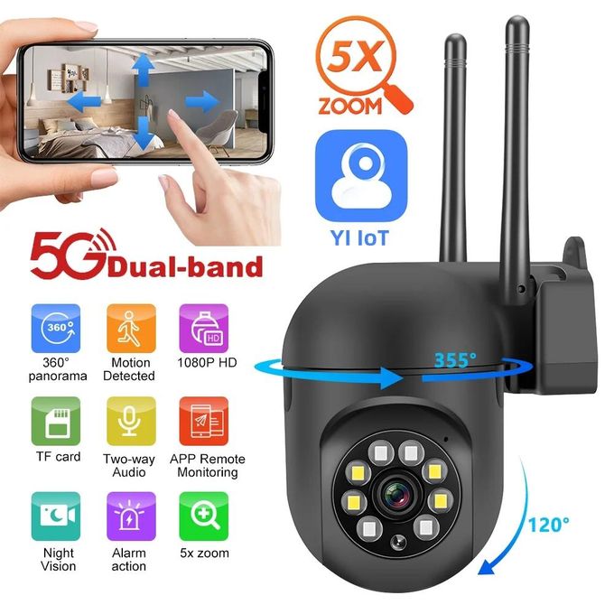 2K Wired Security Camera, Home WiFi Camera (2.4G/5G), 360° PTZ Baby/Pet Monitor, Color Night Vision 2K Wired Security Camera, Home WiFi Camera (2.4G/5G), 360° PTZ Baby/Pet Monitor, Color Night Vision