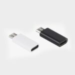 2Pcs Android Type-c Adapter Charger OTG White/Black