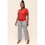 2pcs Casual Top and down - Red & Ash