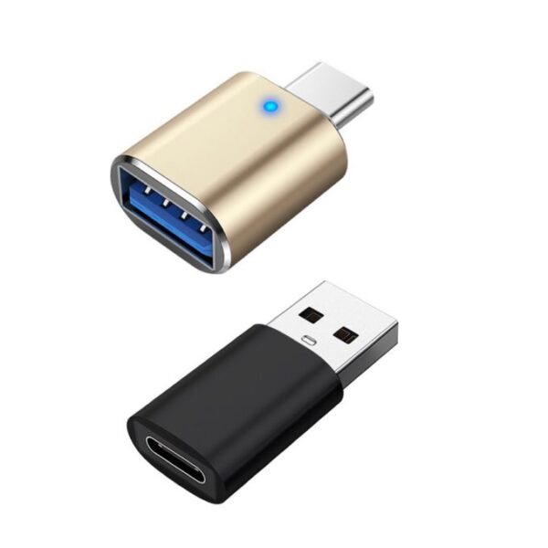 2Pcs Type-cTo USB3.0 Adapter&Type C Male To 3.0 Charger OTG