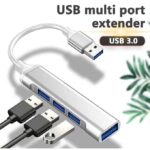 4-in-1 USB Hub Splitter - Silver