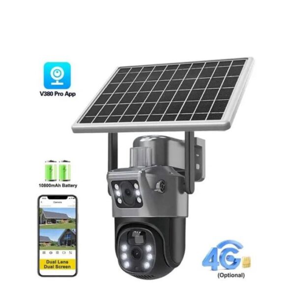 4G solar CCTV PTZ Camera - Grey