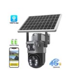 4G solar CCTV PTZ Camera - Grey