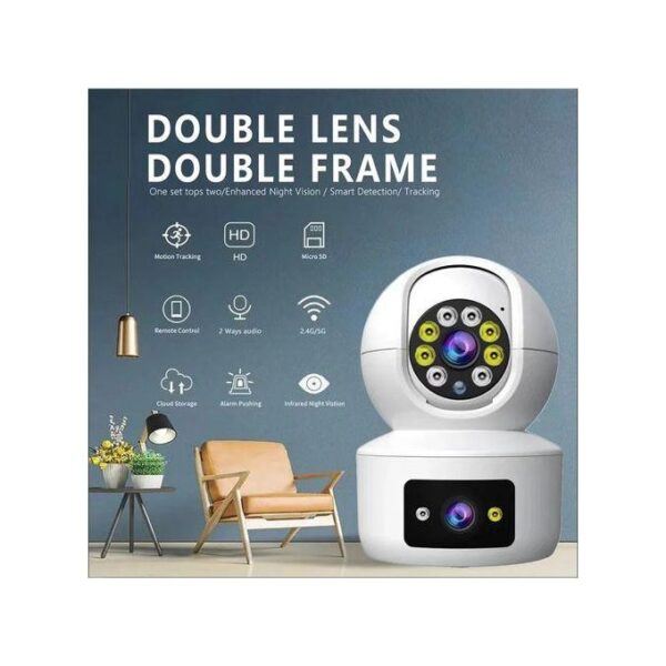 4MP HD WiFi Dual-lens Indoor Pet Smart Monitoring Camera With Night Vision Function