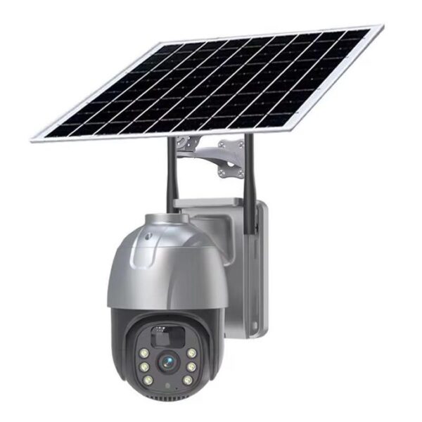 4MP Rechargeable WiFi Solar Camera - Black