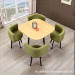 Simple modern negotiation reception table and chair combination office leisure milk tea coffee shop rental house dining table - Image 14
