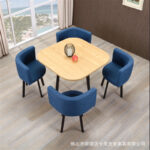 Simple modern negotiation reception table and chair combination office leisure milk tea coffee shop rental house dining table - Image 12