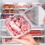 5pcs Refrigerator Storage Box, Heatable - Transparent