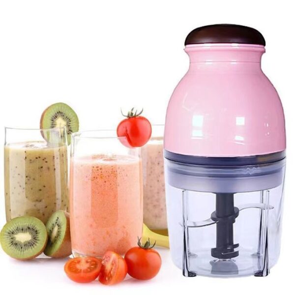 600ml - Mini Electric Juice Grinder - Pink/Transparent