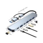 7-in-1 Multi-Port USB Type-C Hub Splitter Adapter Docking Station