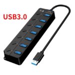 7 Port USB 3.0 High Speed Power Splitter Switch ON/OFF