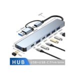 7in1 Multi Ports USB Type C Hub Splitter Adapter Expansion Dock