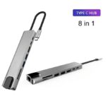 8 in 1 USB C Hub Ultra High Definition PD Adapter - Charging For Travel, Home And Office