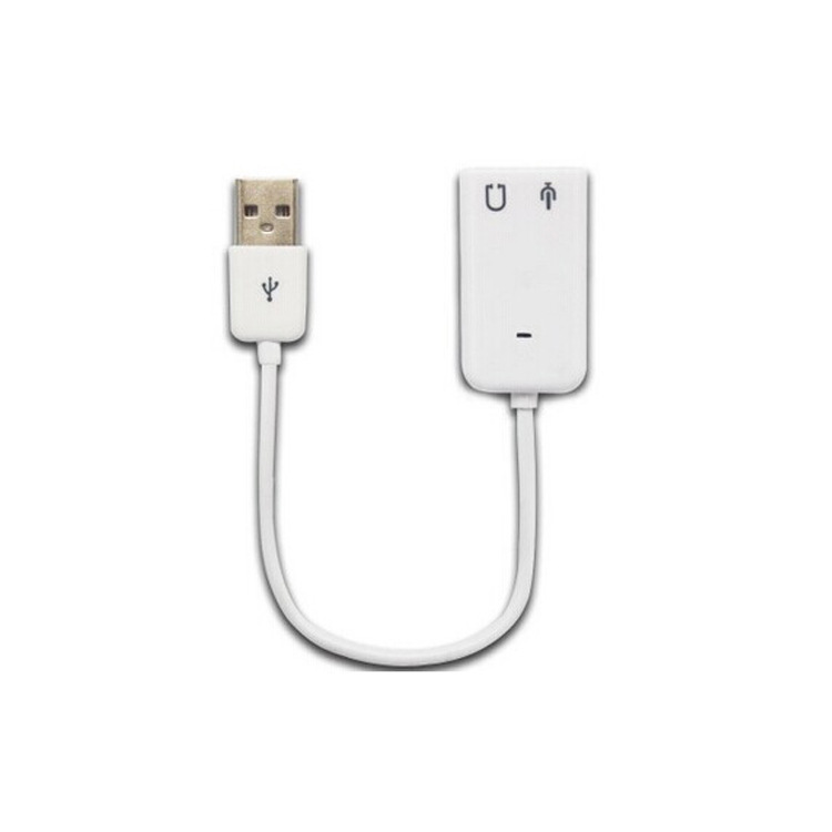 8152144256_1828693650.jpg External sound card white with line 7.1USB with line - Image 1